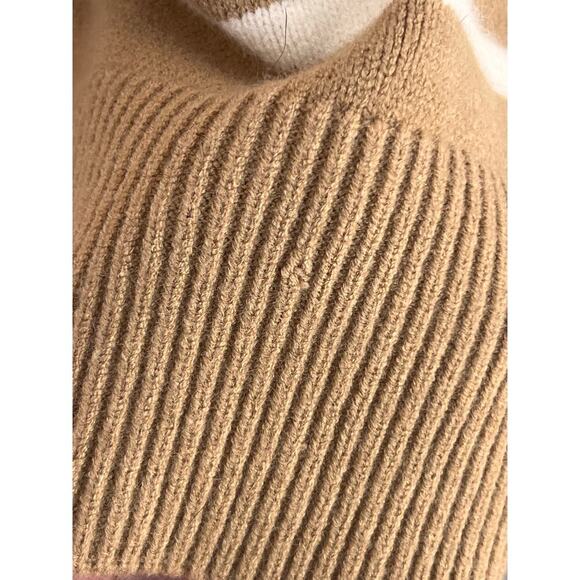 Addison Bay Fall Collection Striped 1/4 Zip Pullover Sweater Latte Women's XXS - Picture 7 of 11